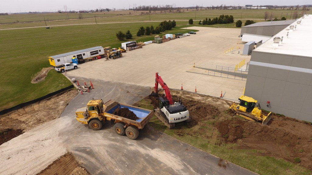 4-29-22: Aerial view of excavation work