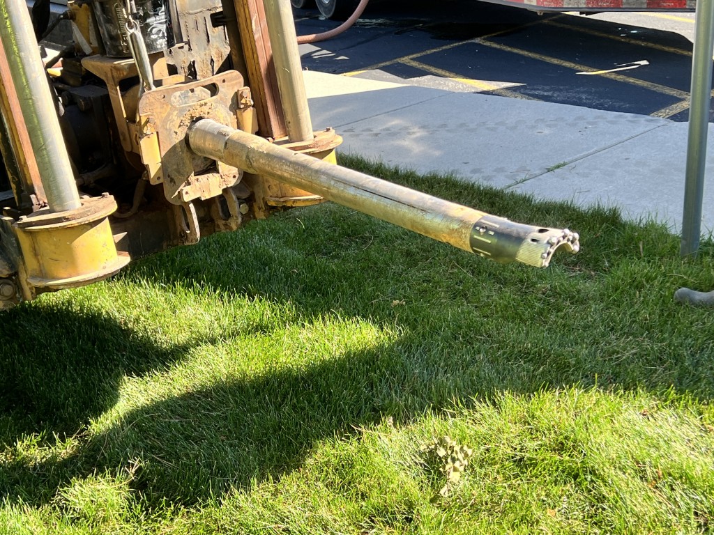 6-22-22: Kondex's Drill Defender HDD cobble bit is used for the directional drilling to install a new gas line