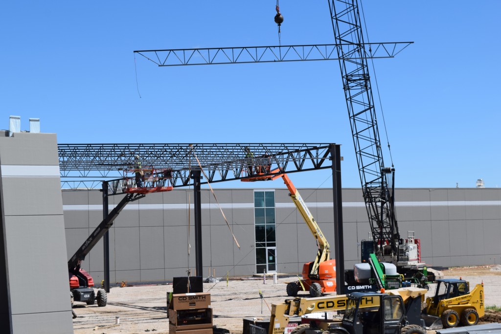 7-25-22: Structural steel continues to be installed