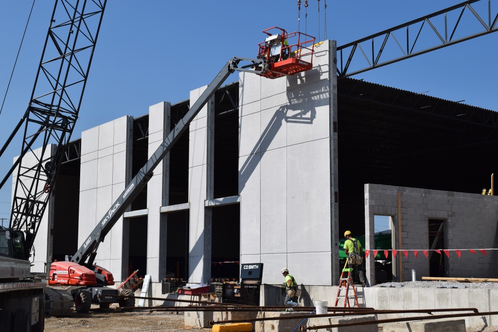 8-10-22: Installing the east facing wall panels