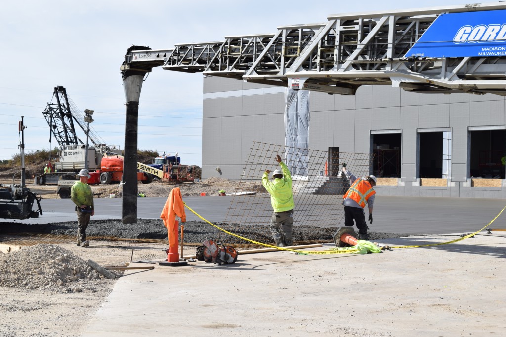 10-5-22: Exterior concrete is poured for the new loading docks
