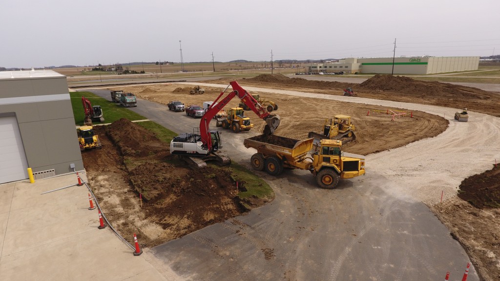 4-29-22: Aerial view of excavation work