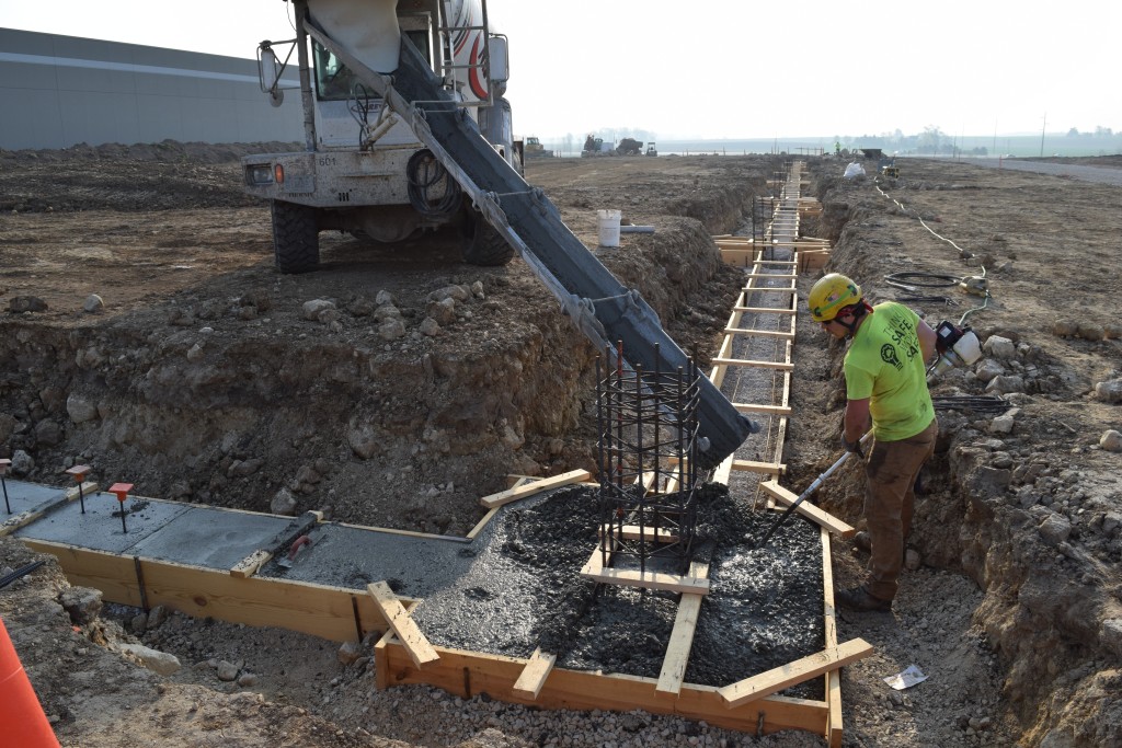 5-12-22: Pouring cement footings