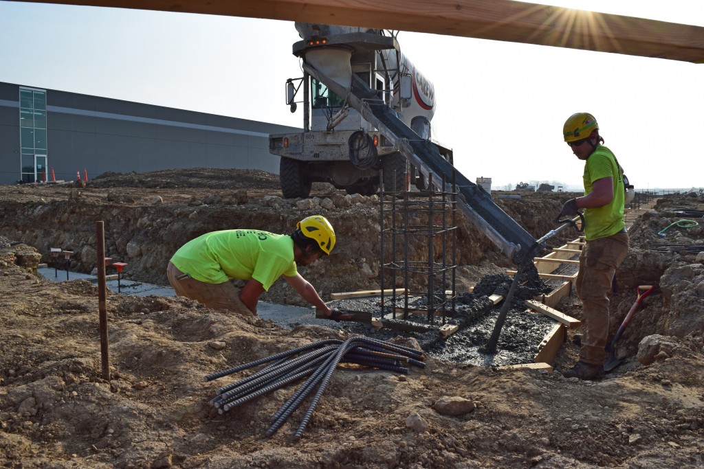 5-12-22: Pouring cement footings