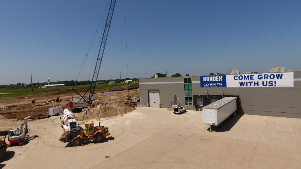 6-14-22: Pouring concrete on the final stretch of the foundation wall