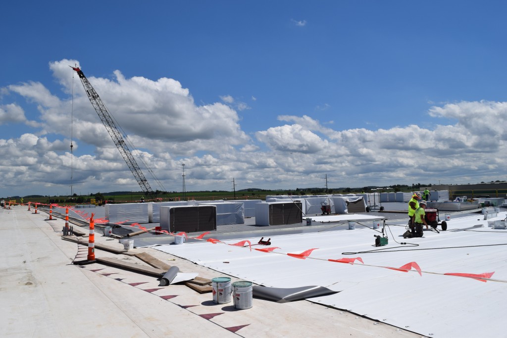 8-4-22: Roofing installation is in full swing