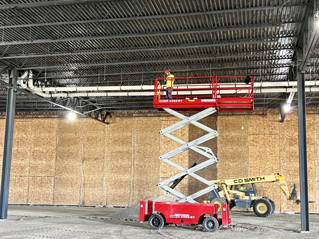 8-23-22: Mechanical work continues inside the expansion
