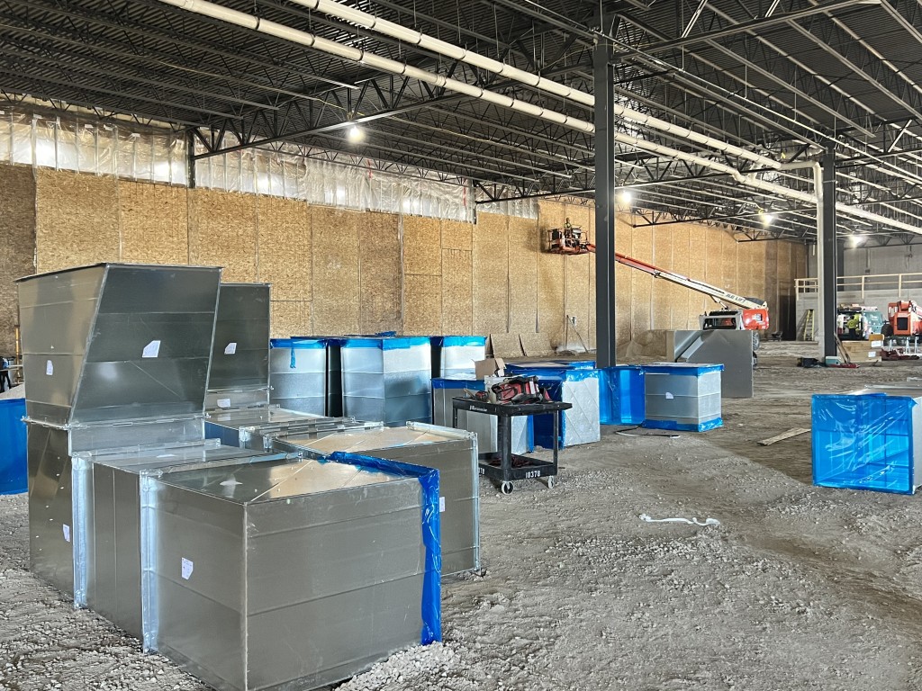 8-30-22: HVAC ductwork is ready to be installed