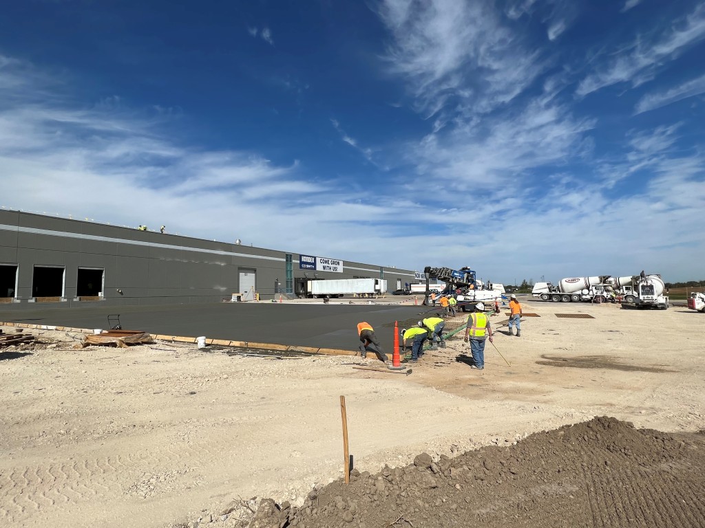 10-5-22: Exterior concrete work for the new loading docks