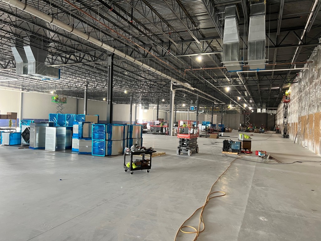 10-5-22: Extensive ductwork is ready to be installed