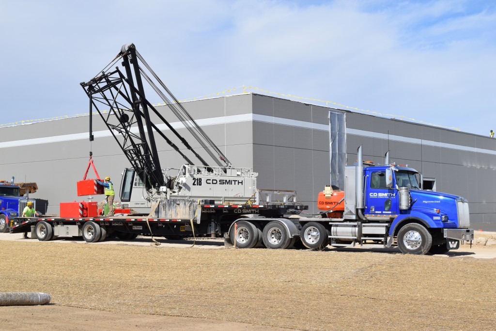 10-5-22: The crane weights are removed in preparation for moving it offsite