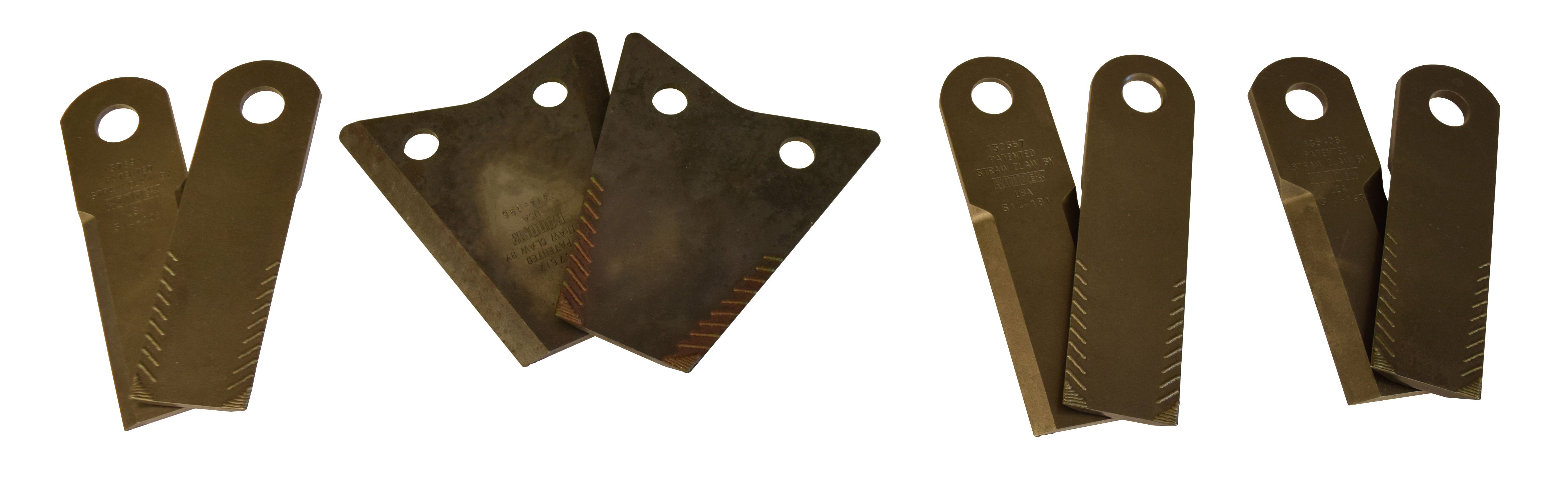 four types of Straw Claw blades