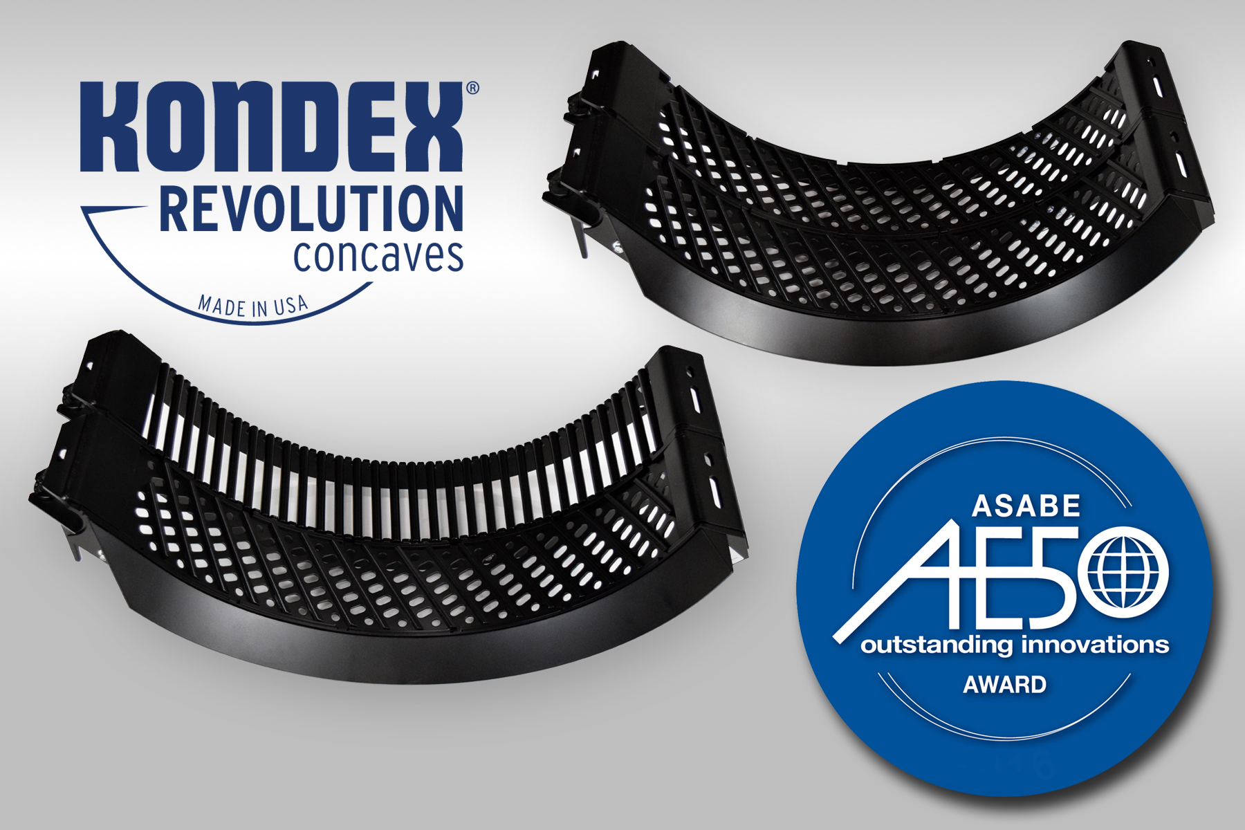 Kondex Revolution concaves and AE50 Award logo